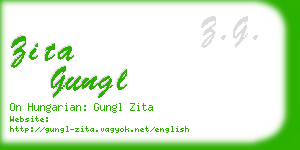 zita gungl business card